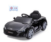 Lasten sähköauto - Audi R8 Spyder Musta - Vuodevaatteet.fi