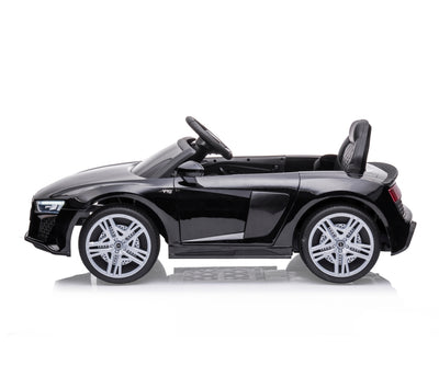 Lasten sähköauto - Audi R8 Spyder Musta - Vuodevaatteet.fi