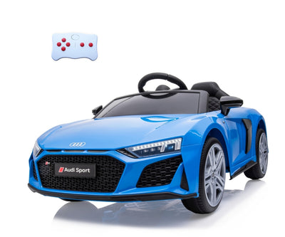Lasten sähköauto - Audi R8 Spyder Sininen - Vuodevaatteet.fi