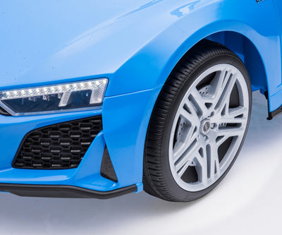 Lasten sähköauto - Audi R8 Spyder Sininen - Vuodevaatteet.fi