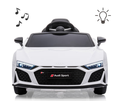 Lasten sähköauto - Audi R8 Spyder Valkoinen - Vuodevaatteet.fi