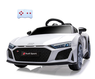 Lasten sähköauto - Audi R8 Spyder Valkoinen - Vuodevaatteet.fi