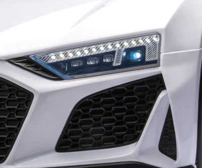 Lasten sähköauto - Audi R8 Spyder Valkoinen - Vuodevaatteet.fi