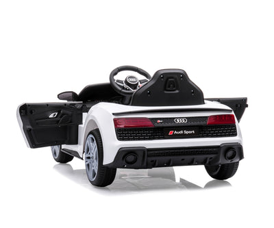 Lasten sähköauto - Audi R8 Spyder Valkoinen - Vuodevaatteet.fi