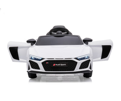 Lasten sähköauto - Audi R8 Spyder Valkoinen - Vuodevaatteet.fi