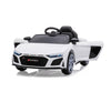 Lasten sähköauto - Audi R8 Spyder Valkoinen - Vuodevaatteet.fi