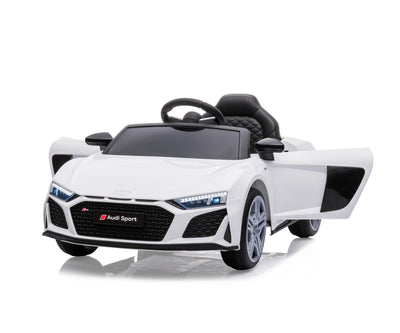 Lasten sähköauto - Audi R8 Spyder Valkoinen - Vuodevaatteet.fi