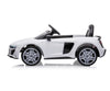 Lasten sähköauto - Audi R8 Spyder Valkoinen - Vuodevaatteet.fi