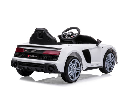 Lasten sähköauto - Audi R8 Spyder Valkoinen - Vuodevaatteet.fi