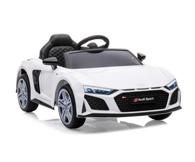 Lasten sähköauto - Audi R8 Spyder Valkoinen - Vuodevaatteet.fi