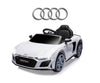 Lasten sähköauto - Audi R8 Spyder Valkoinen - Vuodevaatteet.fi