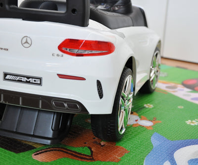 Lasten sähköauto Mercedes-Amg C63 Coupe Valkoinen - Vuodevaatteet.fi