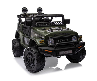 Lasten sähköauto Toyota Fj Cruiser Army - Vuodevaatteet.fi