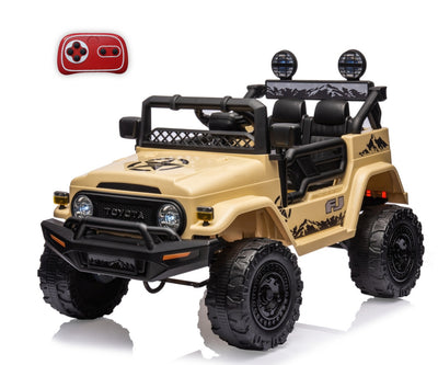 Lasten sähköauto Toyota Fj Cruiser Khaki - Vuodevaatteet.fi