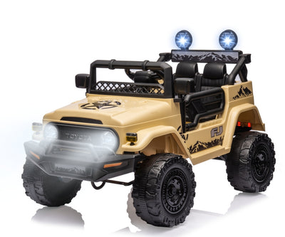 Lasten sähköauto Toyota Fj Cruiser Khaki - Vuodevaatteet.fi