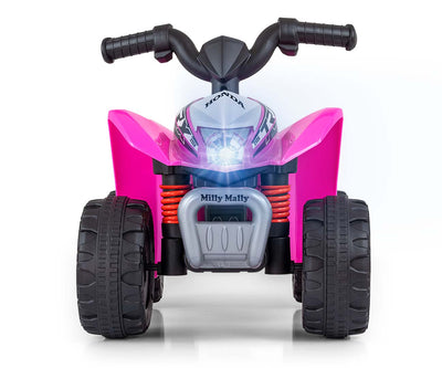 Lasten sähkömönkijä - Quad Honda Atv Vaaleanpunainen - Vuodevaatteet.fi
