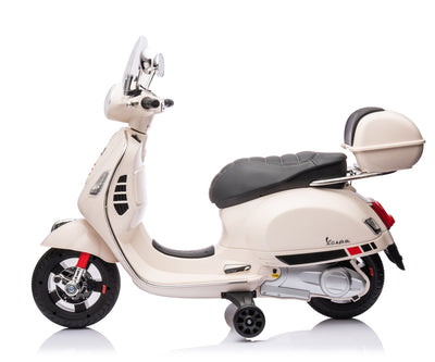 Lasten sähköskootteri Vespa Gts Super Valkoinen - Vuodevaatteet.fi