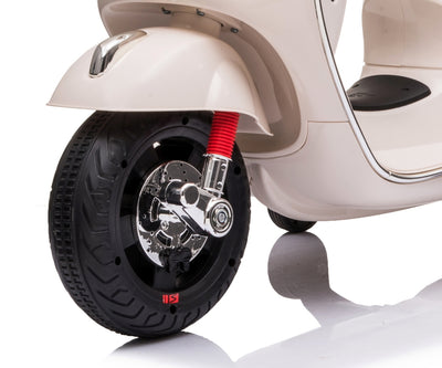 Lasten sähköskootteri Vespa Gts Super Valkoinen - Vuodevaatteet.fi