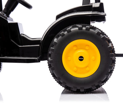 Lasten Sähkötraktori Perävaunulla Farmer Keltainen - Vuodevaatteet.fi