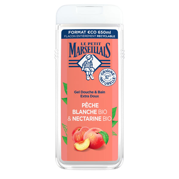 Le Petit Marseillais Peach And Nectarine Bath Gel 650 Ml | Vuodevaatteet.fi