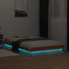 LED-sängynrunko vahanruskea 120x190 cm täysi mänty