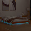 LED-sängynrunko vahanruskea 150x200 cm täysi mänty