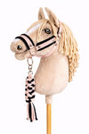 Super Hobby Horse - Hobby Horse -riimu A3 mustalla karvalla ja naruriimu musta-puuterinvaaleanpunainen