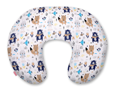 Monikäyttöinen ergonominen imetystyyny - navy blue bears
