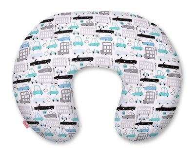Monikäyttöinen ergonominen imetystyyny - gray and turquoise cars