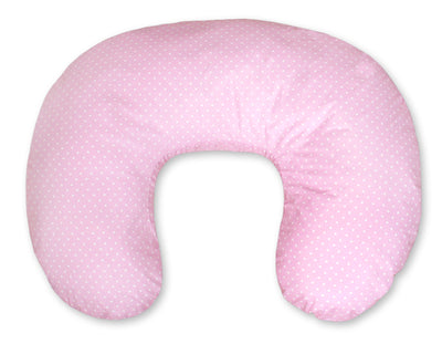 Monikäyttöinen ergonominen imetystyyny - polka dots on pink