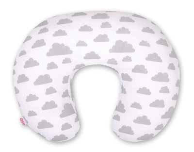 Monikäyttöinen ergonominen imetystyyny - clouds gray