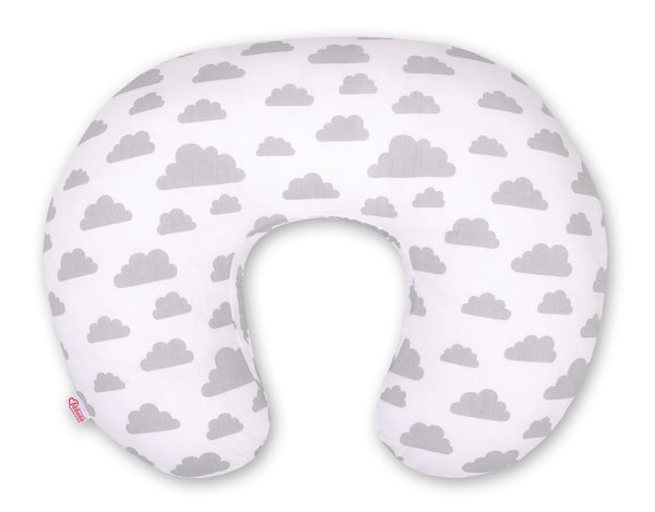 Monikäyttöinen ergonominen imetystyyny - clouds gray