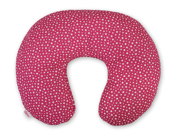 Monikäyttöinen ergonominen imetystyyny - wine red stars