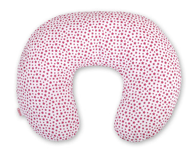 Monikäyttöinen ergonominen imetystyyny - white-wine red stars