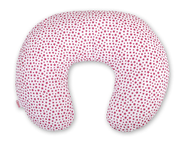 Monikäyttöinen ergonominen imetystyyny - white-wine red stars