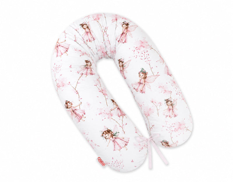 Bobono - Raskaus- ja imetystyyny, pidempi, irrotettava tyynyliina, Blossom Fairies