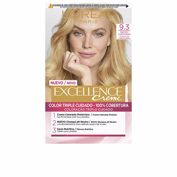 L'Oréal Paris Excellence Creme Dye #9.3-Light Light Golden Blonde 192 Ml | Vuodevaatteet.fi