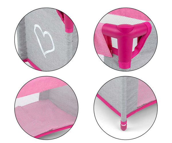 Lasten puinen nuken sänky - Vaaleanpunainen