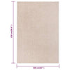 Lyhytnukkainen matto 160x230 cm tumma beige