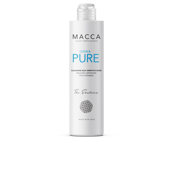 Macca Clean & pure puhdistusmaito herkälle iholle 200 ml | Vuodevaatteet.fi