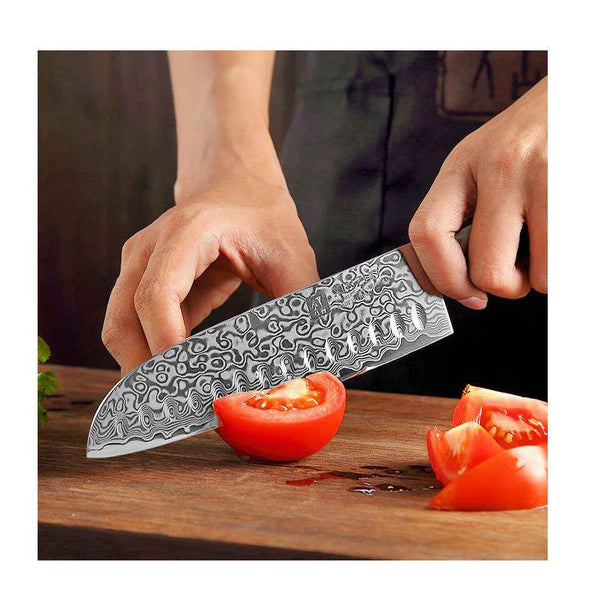 Xinzuo Ya Damascus Santokuveitsi, Ovaalihiottu, 18 cm