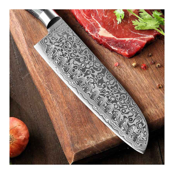 Xinzuo Ya Damascus Santokuveitsi, Ovaalihiottu, 18 cm