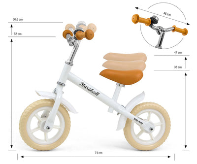 Marshall Potkupyörä Valkoinen - Vuodevaatteet.fi