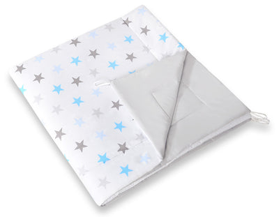 Leikkiteltta + Pehmuste - Blau Stars/Grey