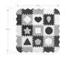 Mata-piankowa-puzzle-jolly 3x3 muotoja harmaa palapeli.