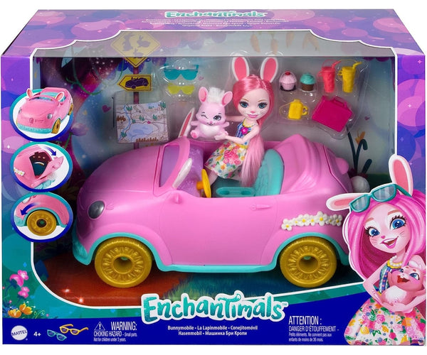 Mix - Mattel Enchantimals Hfc85 Pupuauto-setti nukella Bree Bunny