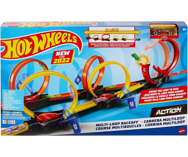 Mix - Hot Wheels kilpa-ajo silmukoiden läpi -setti