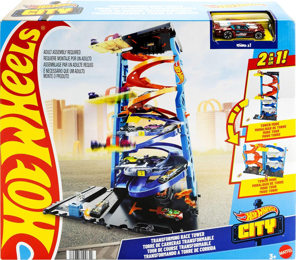 Mix - Hot Wheels City 2-in-1 kilpatorni ja liukuratakokonaisuus