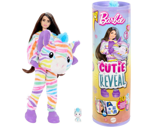 Mix - Mattel Hrk37 Barbie Cutie Reveal Zebra -nukke