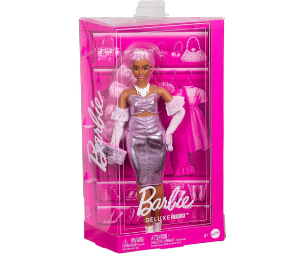 Mix - Barbie Deluxe Style -nukke vaaleanpunaisilla hiuksilla